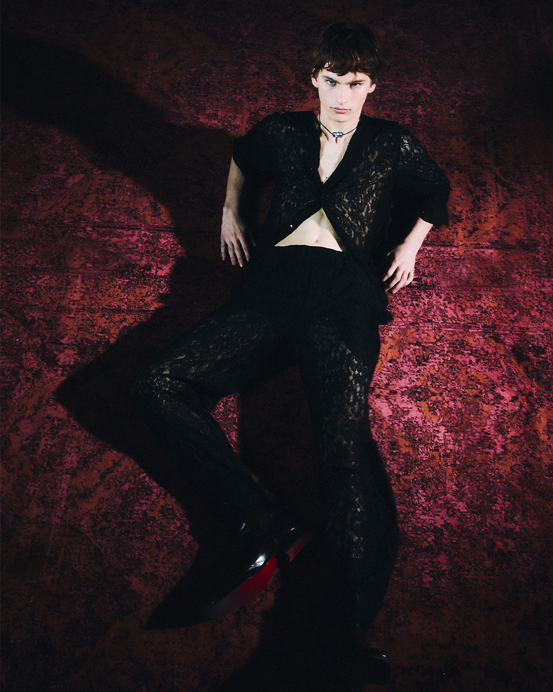 Islander Pants in Lace - Ink Black