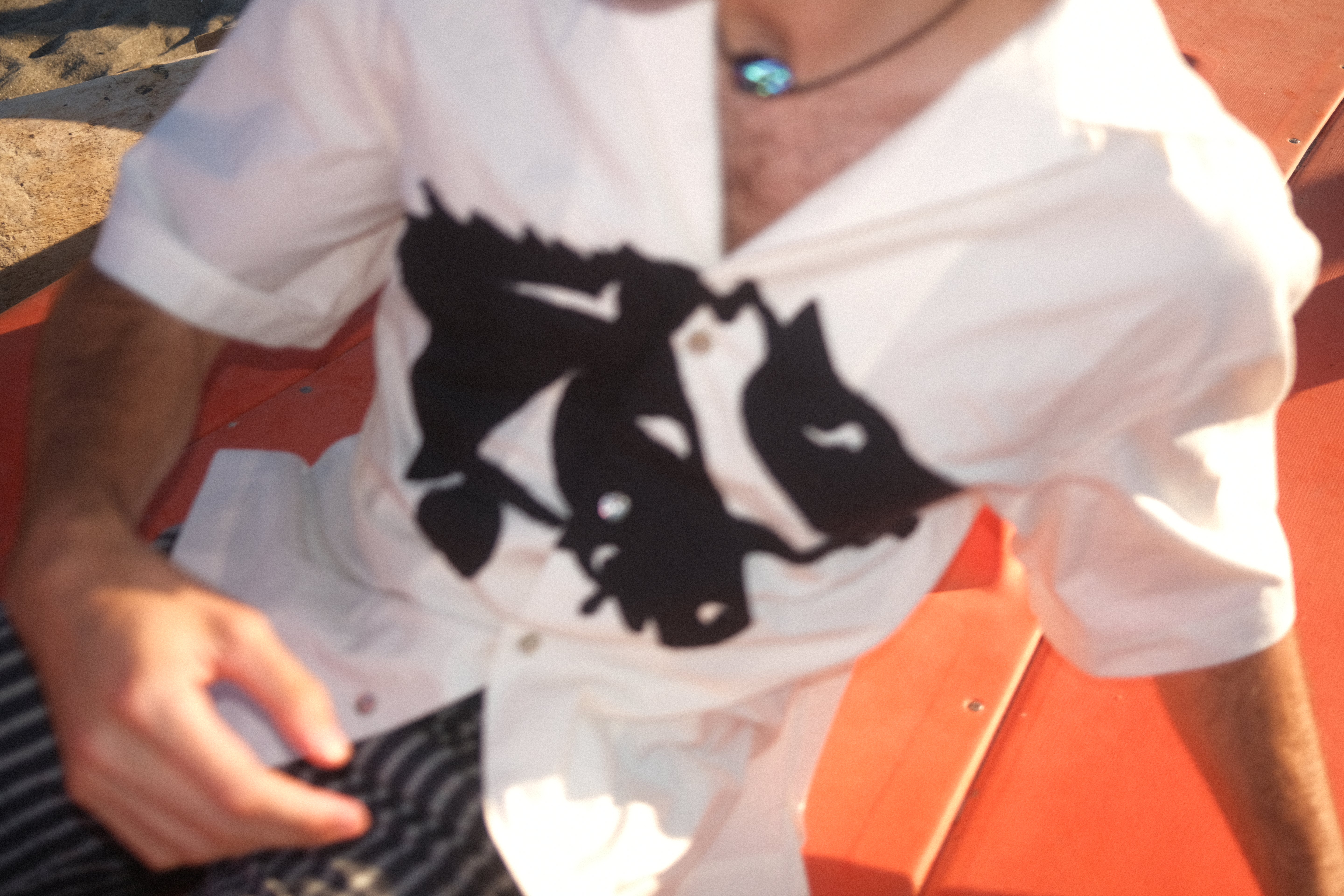 Mustangs Shirt in Cotton - Sand White