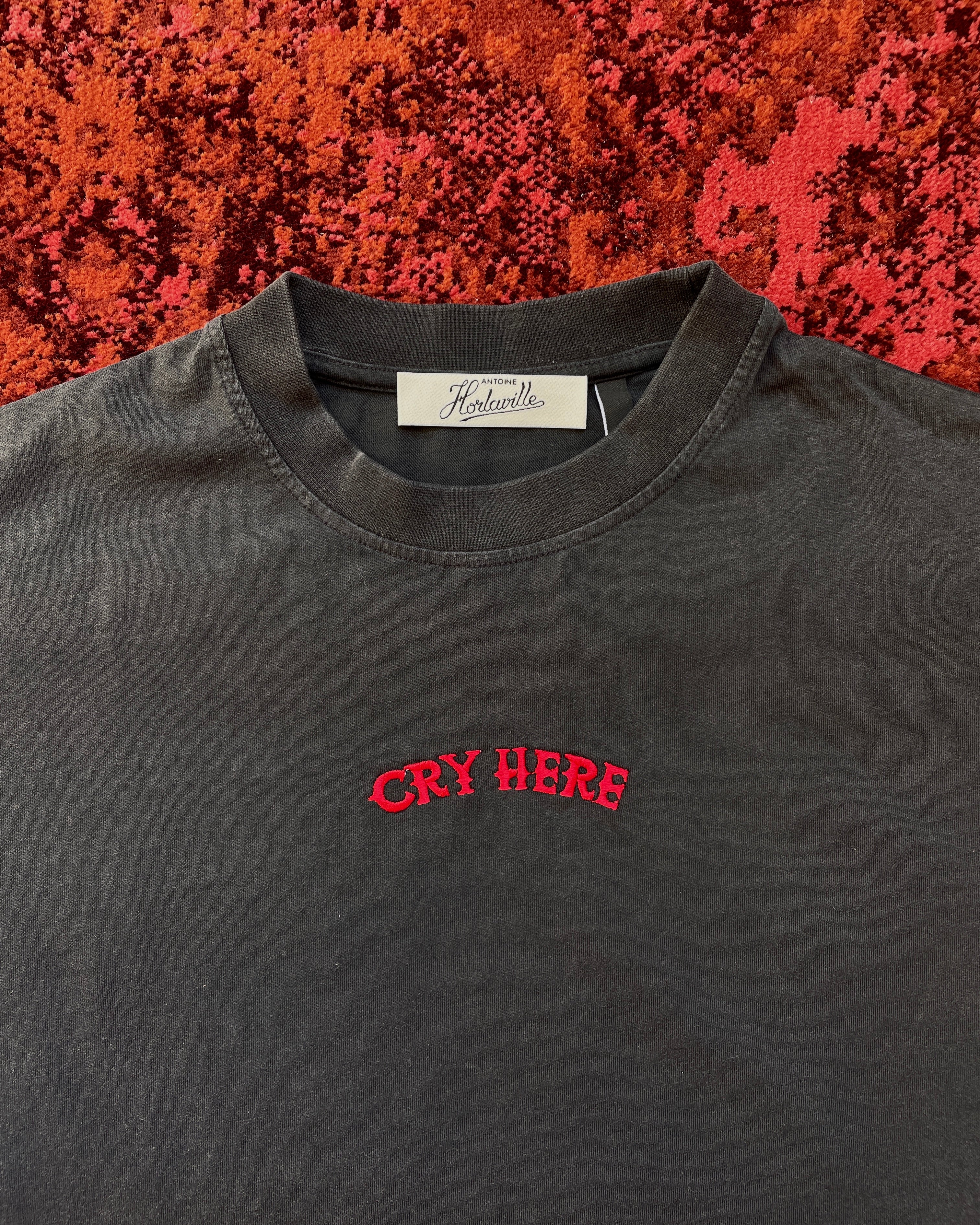 Cry Here T-Shirt in Organic Cotton - California Black