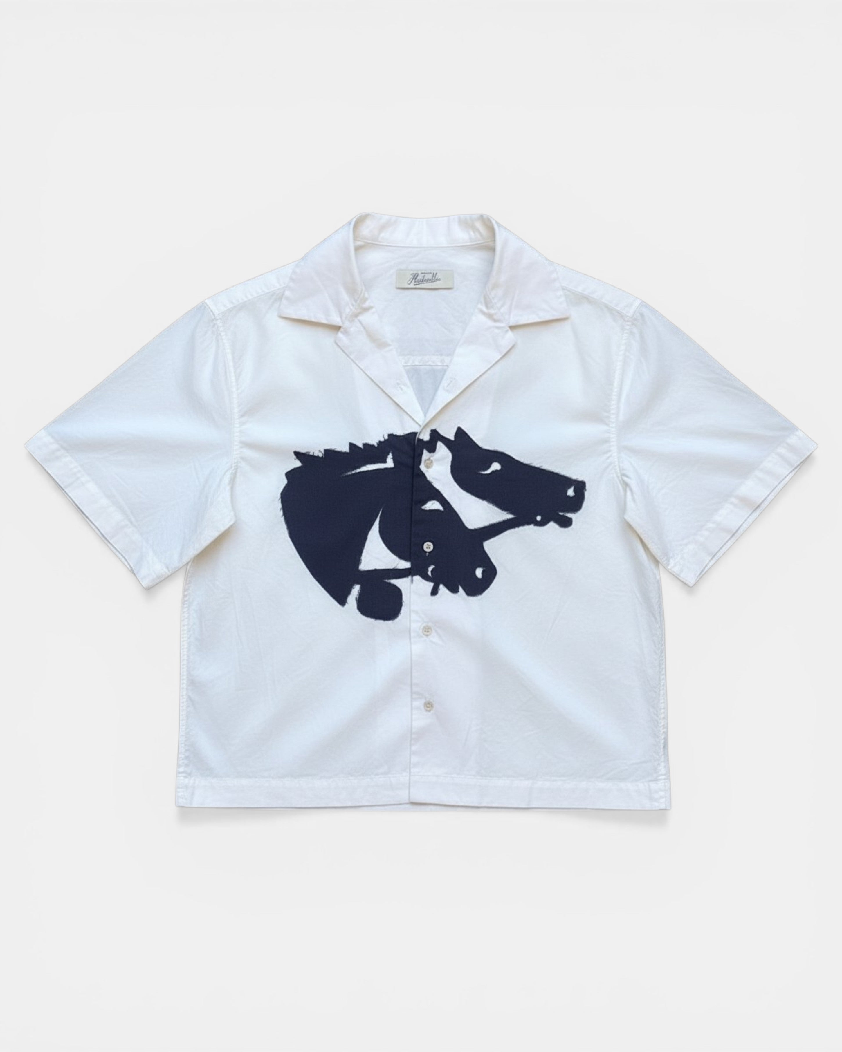 Mustangs Shirt in Cotton - Sand White