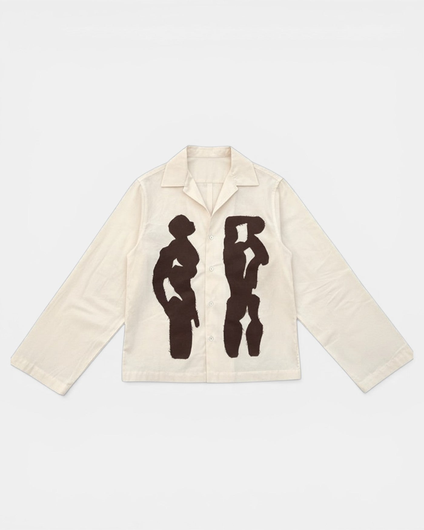 Men in Shower Shirt in Cotton - Sand White