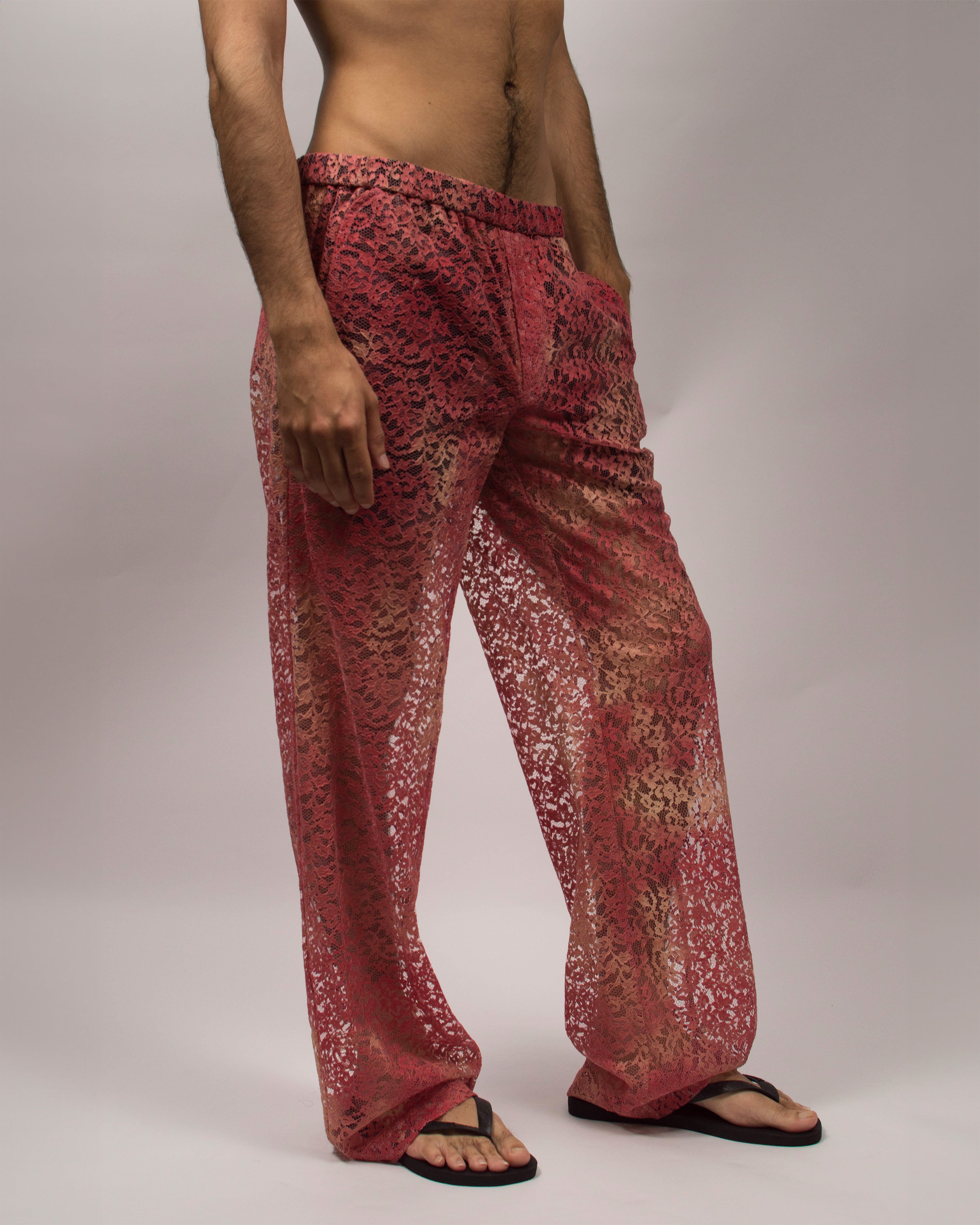 Islander Pants in Sun Bleached Lace - Sunset Pink