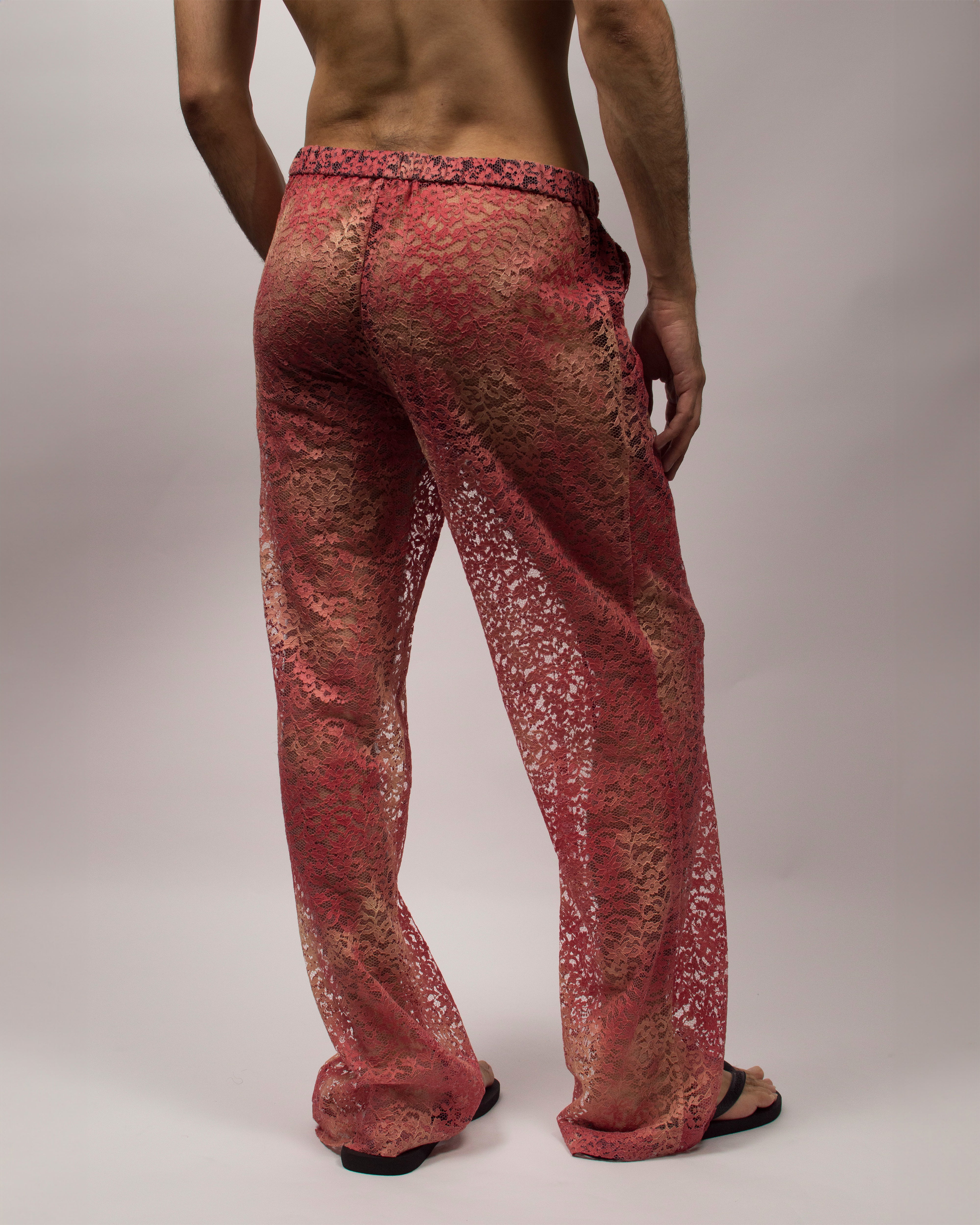 Islander Pants in Sun Bleached Lace - Sunset Pink