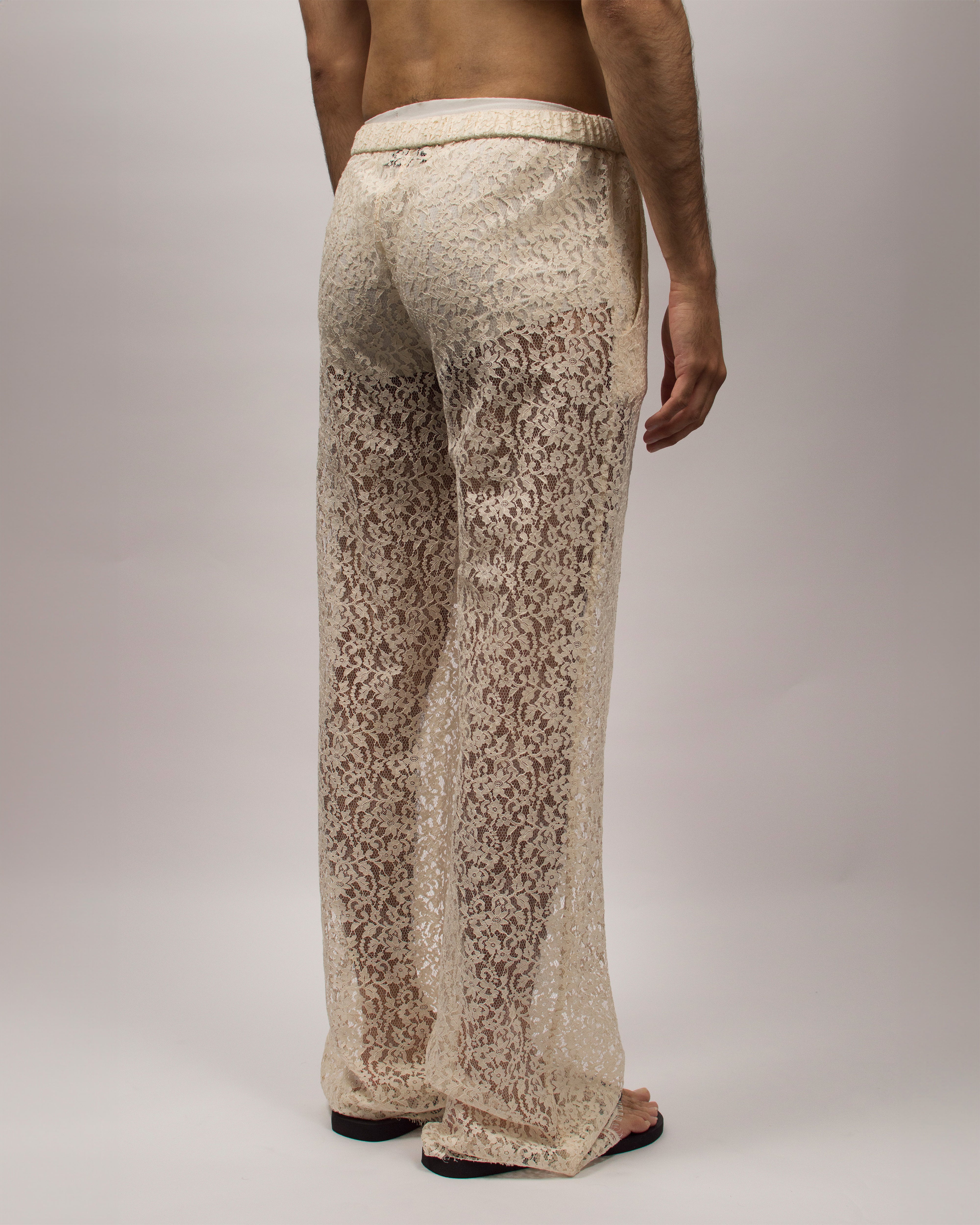 Islander Pants in Lace - Sand White