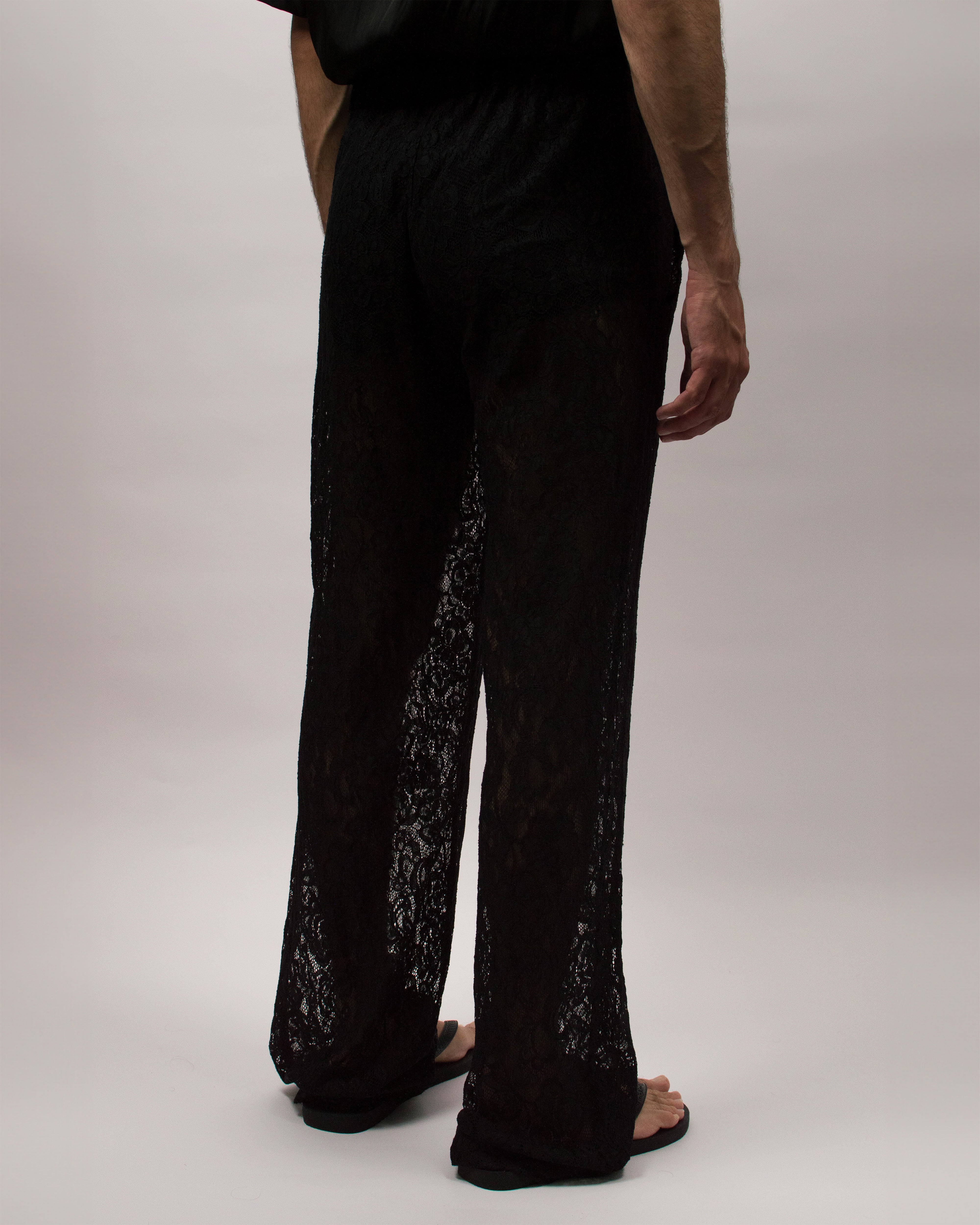 Islander Pants in Lace - Ink Black