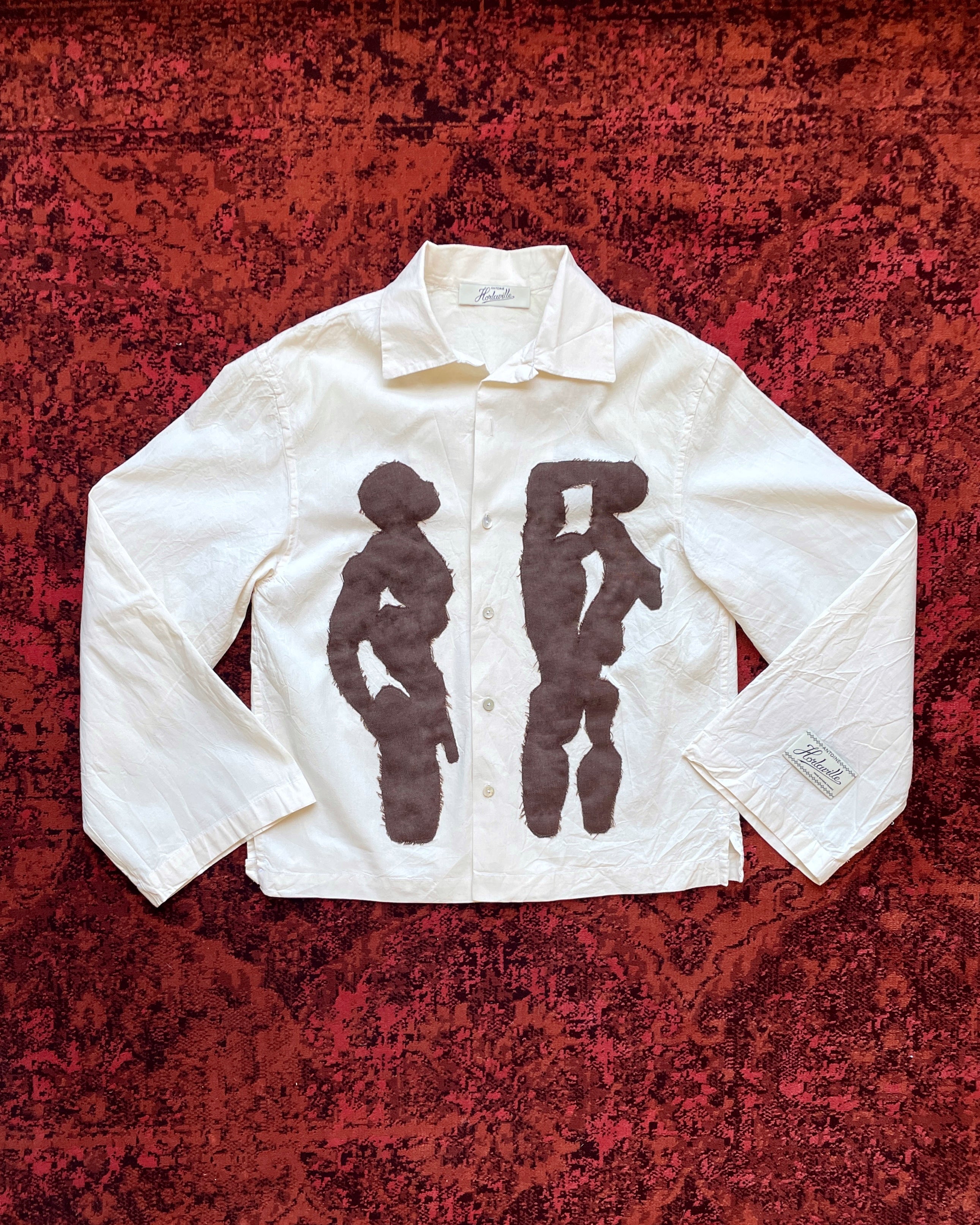 Men in Shower Overshirt in Cotton - Sand White