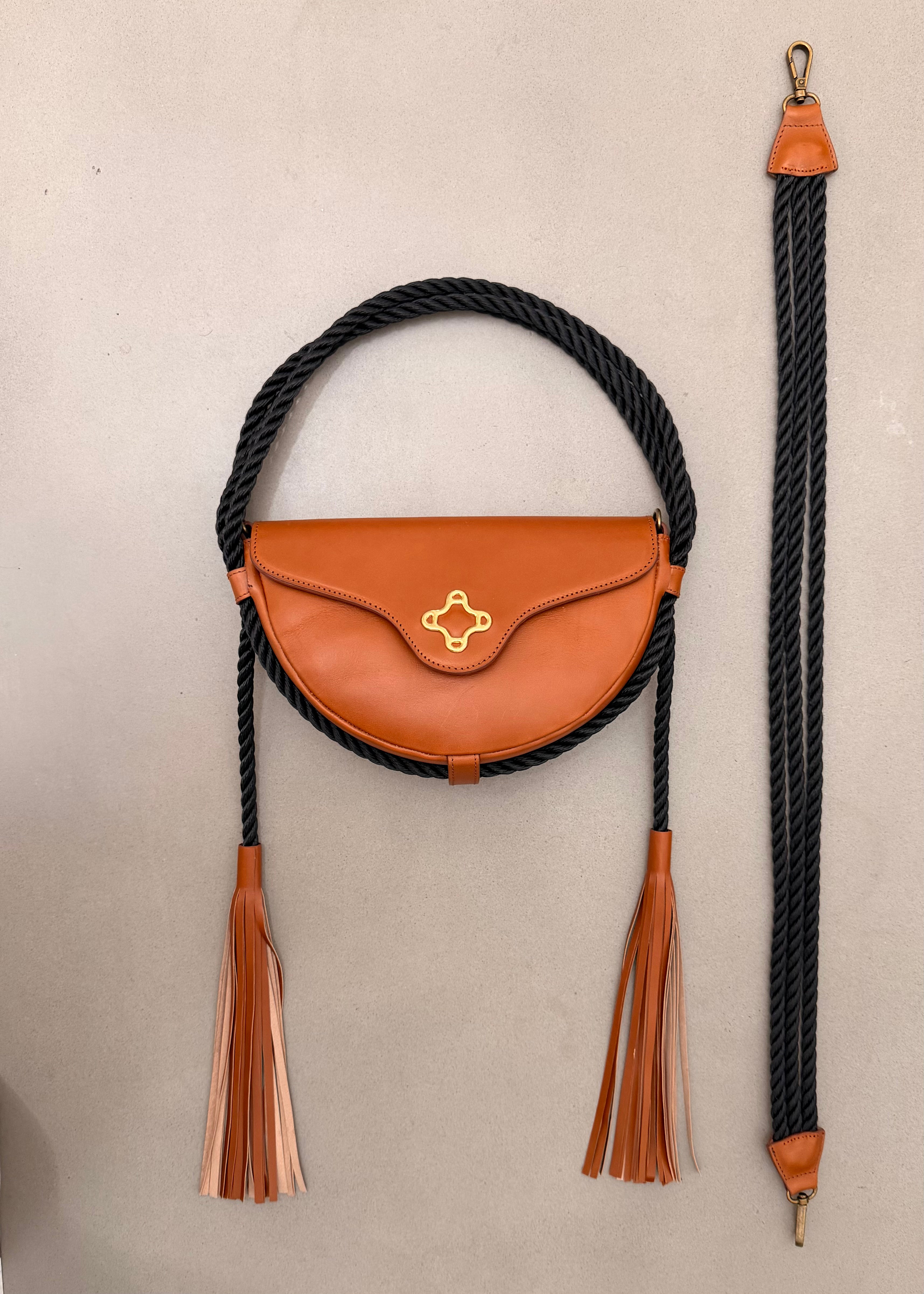 Lasso Bag in Smooth Calf Leather - Alezan Brown