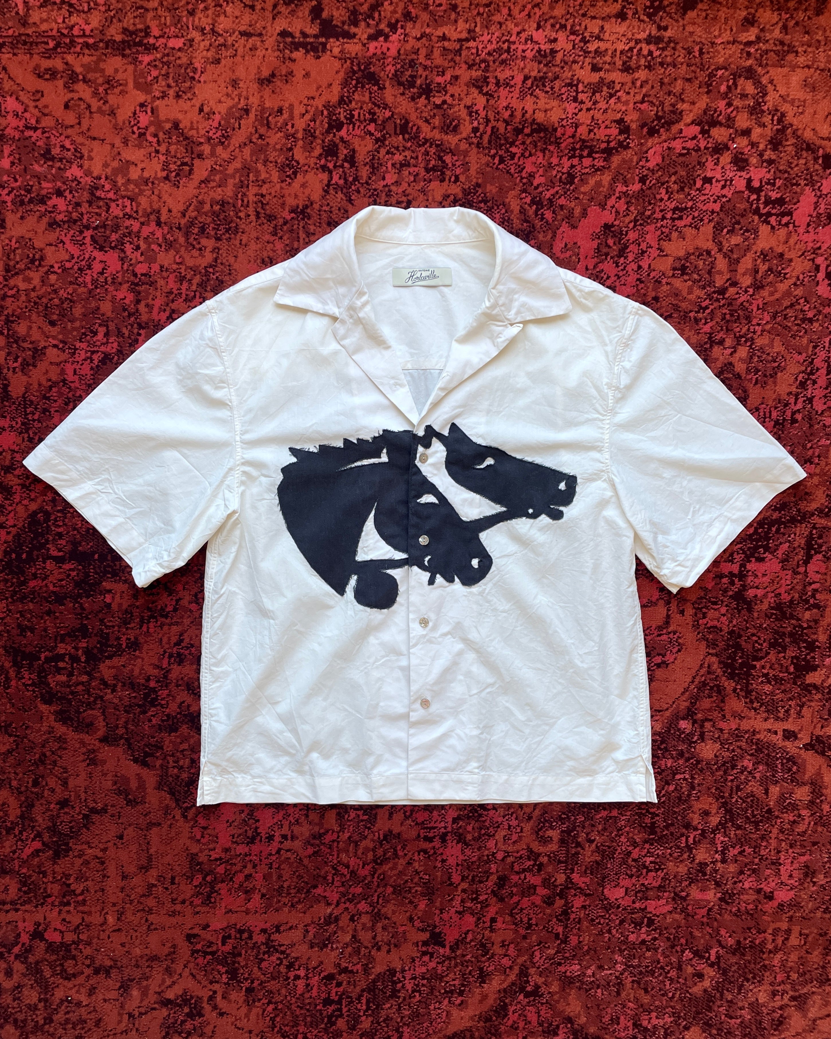 Mustangs Shirt in Cotton - Sand White