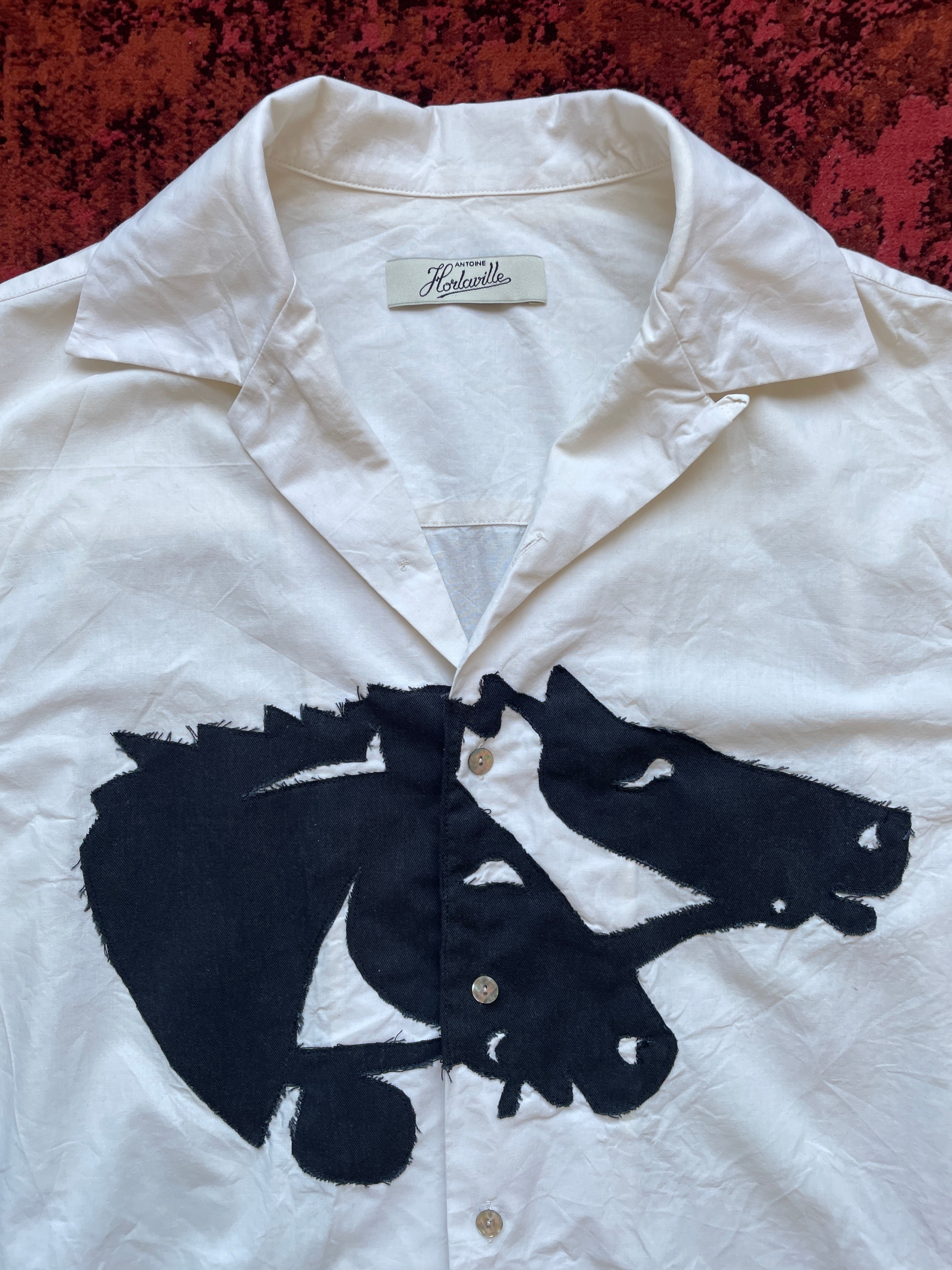 Mustangs Shirt in Cotton - Sand White