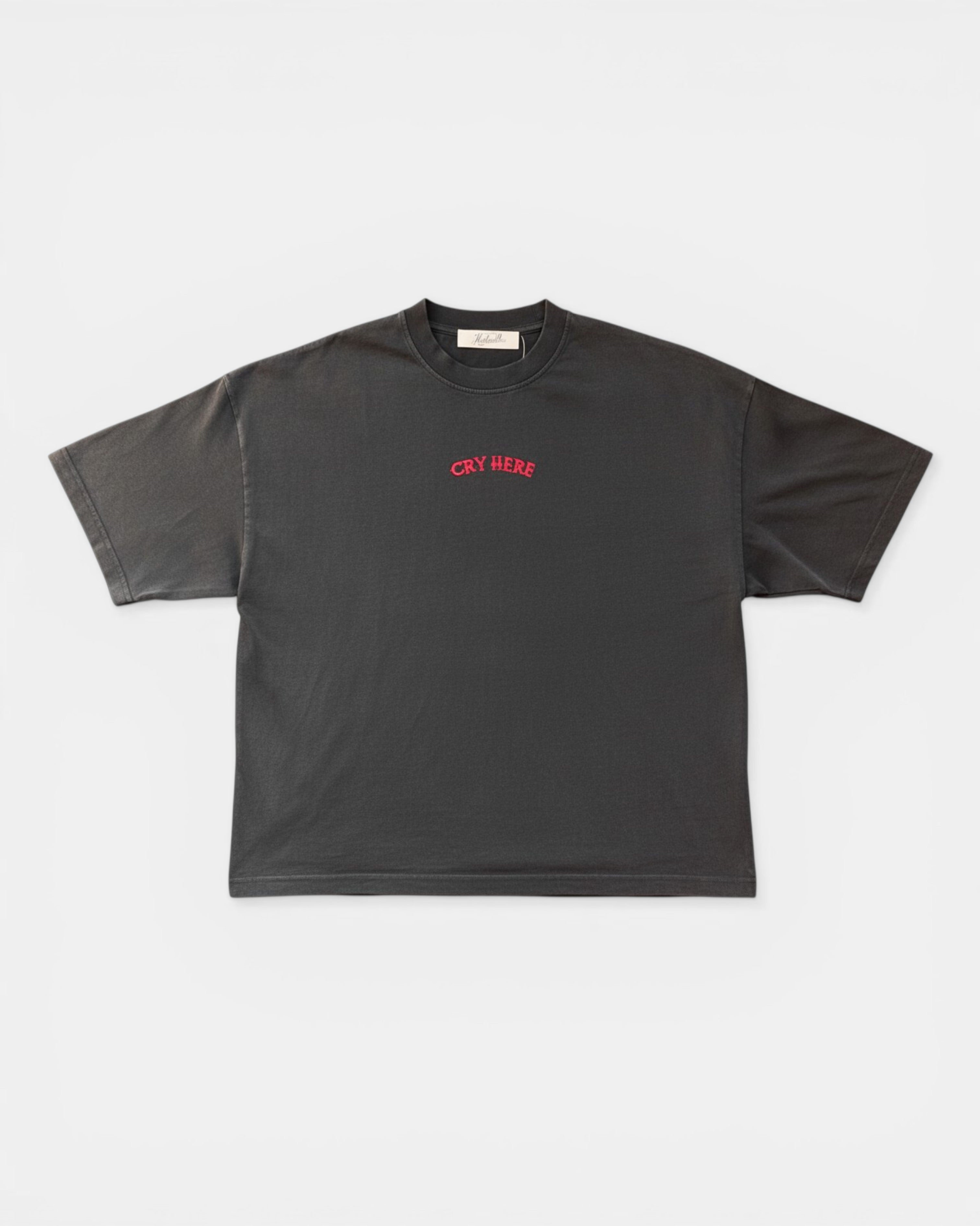 Cry Here T-Shirt in Organic Cotton - California Black